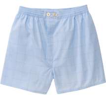 Damen- & Herrenpyjama Shorts in Rosa und Hellblau für den Sommer.